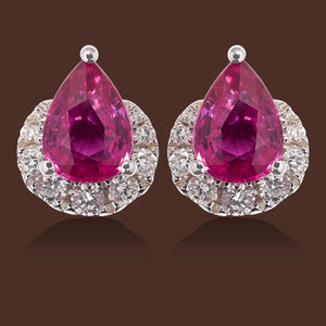 Diya Pink Sapphire & Diamond Ear Jackets in 18K Gold.