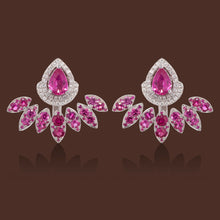 Diya Pink Sapphire & Pink Sapphire Ear Jackets in 18K Gold.